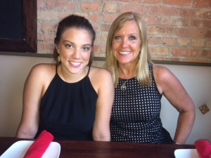 With Olivia...the originator of the Halfway There! welcome to 50 greeting.